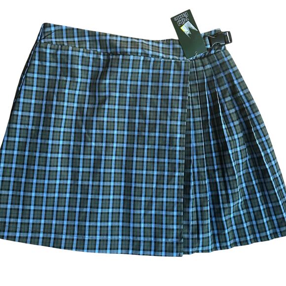 Wild Fable Green and Navy Plaid Pleated XS 
NWT School Girl Mini Skirt - Picture 1 of 7